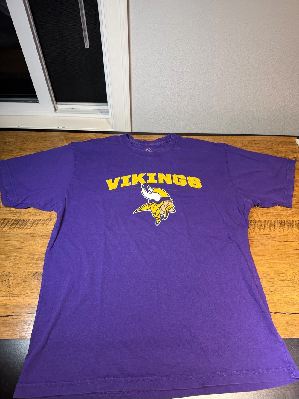 Majestic Purple & Yellow Vikings Short Sleeve Tee